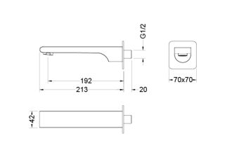 Излив для ванны Aquatek AQ1441MB черный